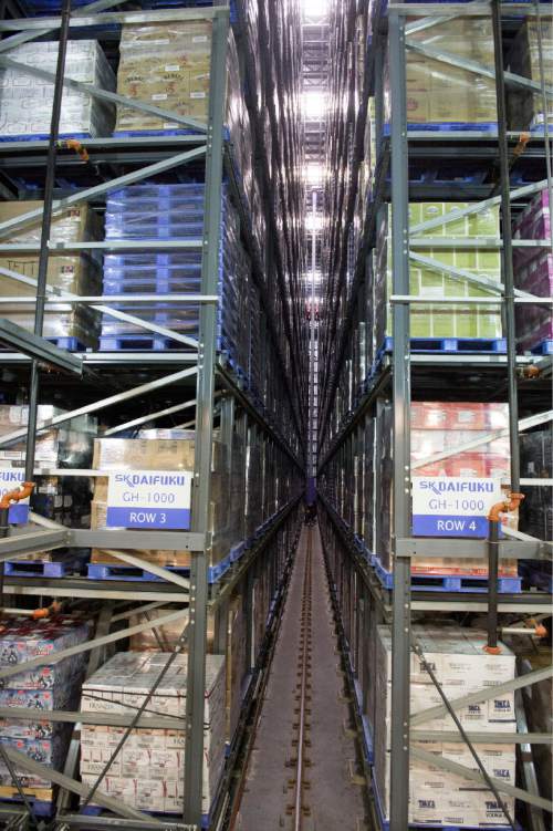 Rick Egan  |  The Salt Lake Tribune

The Automated Storage Retrieval System at the DABC liquor warehouse, Thursday, April 30, 2015.