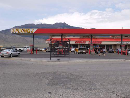 Nate Carlisle  |  The Salt Lake Tribune

The Flying J gas station in Scipio, seen here on April 22, 2015, is a public rest stop under an agreement with the Utah Department of Transportation.