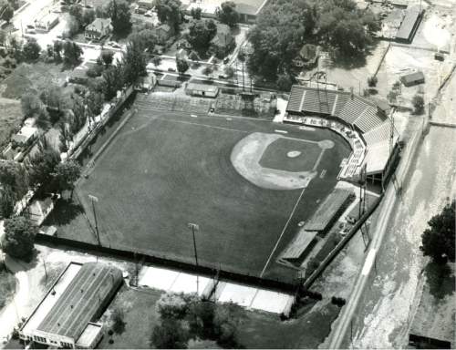 Tribune file photo

An aerial view of Derks Field is seen in 1952.