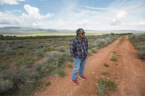 Rick Egan  |  The Salt Lake Tribune

Patrick Charles, who works as a jobs placement and training specialist for members of the Paiute Indian Tribe of Utah, walks on Paiute Tribal land near I-15 south of Cedar City, Wednesday, May 6, 2015.