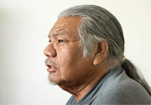 Rick Egan  |  The Salt Lake Tribune

Phil Pikyavit, chairman of the Kanosh Band, Paiute Indian Tribe of Utah, at his home in Kanosh,  Wednesday, May 6, 2015.