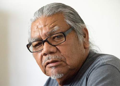 Rick Egan  |  The Salt Lake Tribune

Phil Pikyavit, chairman of the Kanosh Band, Paiute Indian Tribe of Utah, at his home in Kanosh,  Wednesday, May 6, 2015.
