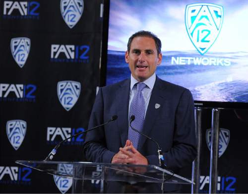 photo courtesy Pac 12

Pac-12 commissioner Larry Scott announces the creation of a group of television networks that will carry the conference's games.
