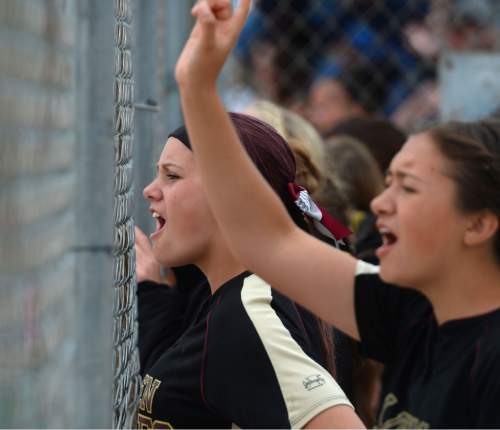 Steve Griffin  |  The Salt Lake Tribune


Maple Mountain players celebrate a run during the 4A softball championship game between Maple Mountain and Spanish Fork at th eValley Softball Complex in Taylorsville, Friday, May 22, 2015.