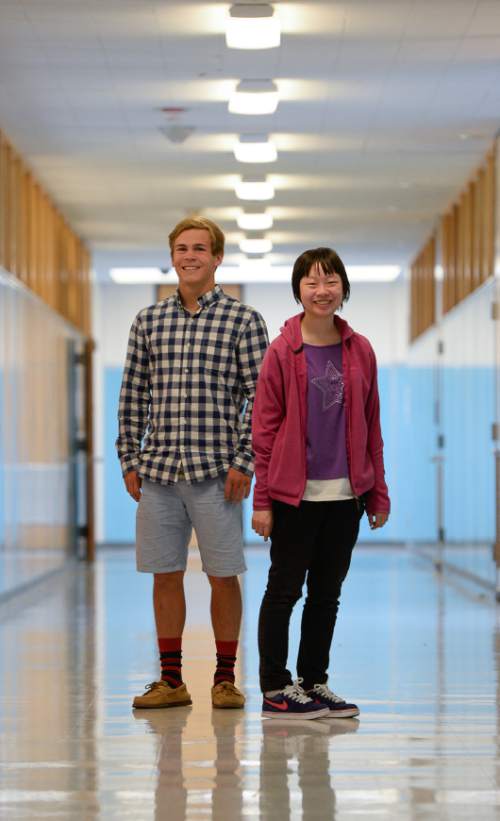 Francisco Kjolseth  |  The Salt Lake Tribune
More Utah students are earning perfect scores on the ACT, including Skyline High School students Hans Lehnardt and Juncen Wang, who scored a 36 this year.