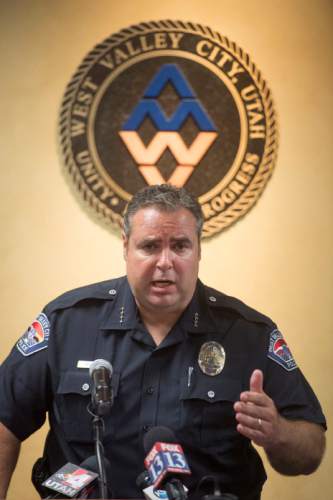 Steve Griffin  |  The Salt Lake Tribune


West Valley City Police Chief Lee Russo answers questions during a press conference about former police officer Shaun Cowley at the West Valley City Hall in West Valley City, Monday, June 8, 2015.