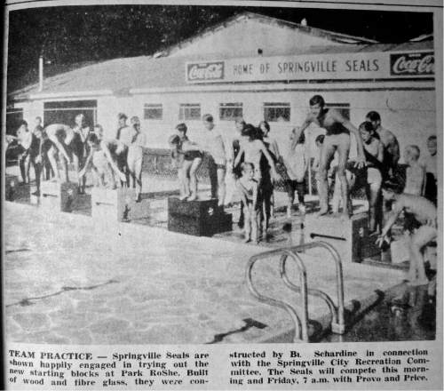 Photo Courtesy of Springville Historical Society | Park Ro She was Utah County's most popular swimming joint from 1924 to the 1980s.