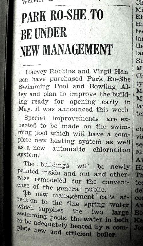 Photo courtesy Springville Historical Society | A newspaper clipping from 1946.
