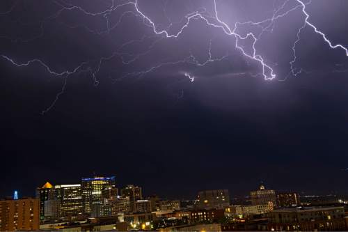 Photo gallery: Lightning illuminates Salt Lake City skies - The Salt ...