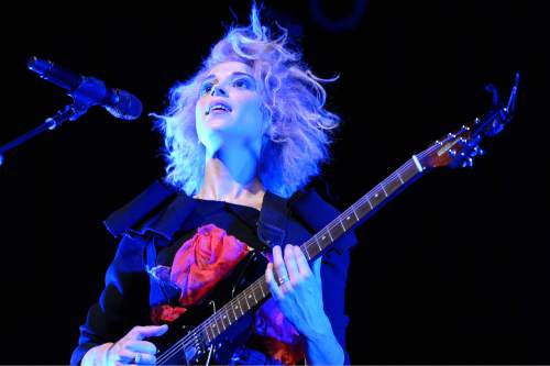 Scott Sommerdorf   |  The Salt Lake Tribune
St.Vincent performs in concert at The Depot Friday, March 28, 2014.