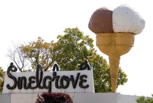 Paul Fraughton  |  The Salt Lake Tribune
The Snelgrove ice cream cone sign in Sugar House. Tuesday, July 2, 2013.
