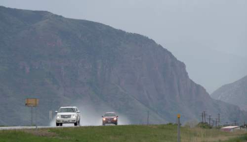 Steve Griffin  |  The Salt Lake Tribune


Traffic heads up I-84 between Riverdale and Echo Junction on Monday, May 18, 2015. Utah highway officials propose raising the speed limit on the freeway to 75 mph on some stretches and 70 mph on others.