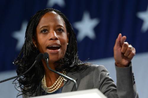 Leah Hogsten  |  Tribune file photo
Rep. Mia Love says the removal of the Confederate flag over the S.C. Capitol is a symbol that doesn't address the underlying issues of hatred. But she hopes it will help.