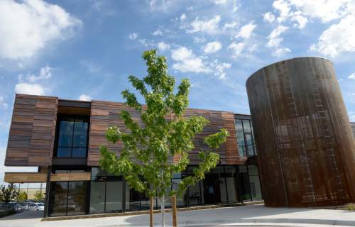 Al Hartmann  |  The Salt Lake Tribune 
The new Salt Lake County Midvale Senior Center at 7550 South Main St. opened  Wednesday July 15  with a ribbon cutting ceremony and tours of the building.