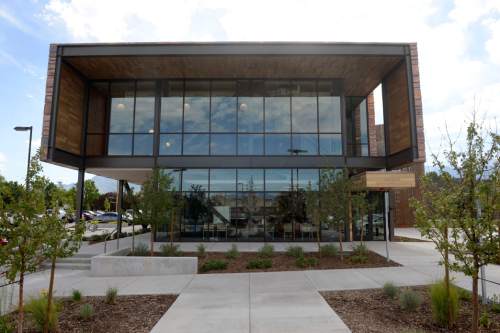 Al Hartmann  |  The Salt Lake Tribune 
The new Salt Lake County Midvale Senior Center at 7550 South Main St. opened  Wednesday July 15  with a ribbon cutting ceremony and tours of the building.
