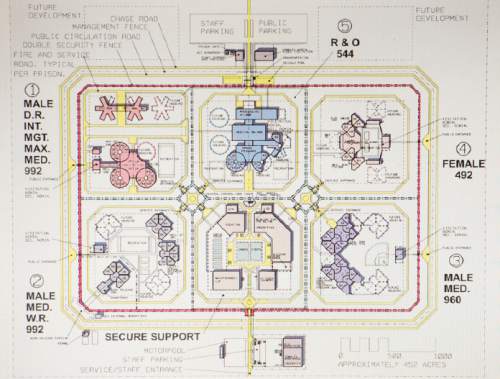 Steve Griffin  |  The Salt Lake Tribune


Drawing of what Utah's new prison could look like is displayed during the Prison Relocation Commission's meeting where preliminary reports on the four sites under consideration where received, at the Utah State Capitol House Building in Salt Lake City, Thursday, July 16, 2015.