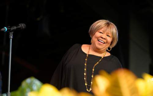 Leah Hogsten  |  The Salt Lake Tribune
 Mavis Staples opens for The Robert Cray Band at Red Butte Gardens, Friday June 20, 2014. Mavis Staples, a Soul and Gospel legend, Rock & Roll Hall of Fame member, and Civil Rights Era icon, was only 15 in 1953 when her family group, the Staples Singers were signed with the small gospel label Vee-Jay Records and scored their first major hit "Uncloudy Day."