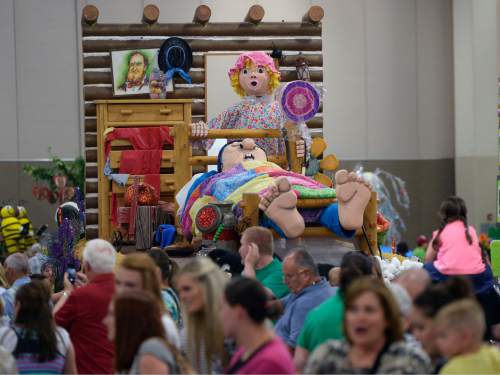 Al Hartmann  |  The Salt Lake Tribune
Thousands attended the Pioneer Day Float Preview Party at the South Towne Exposition Center in Sandy on Tuesday. This year's Days of '47 theme is "Pioneers: Forging a New Frontier."