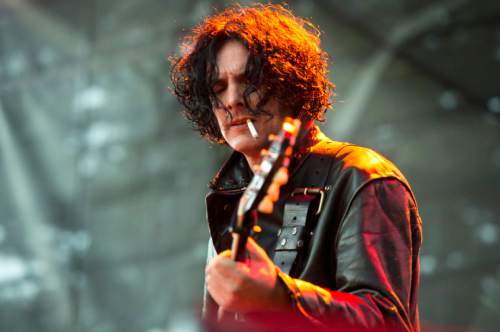 Rick Egan  |  The Salt Lake Tribune

Peter Hayes sings and plays the guitar for the Black Rebel Motorcycle Club at theTwilight Concert Series at Pioneer Park, Thursday, July 23, 2015.
