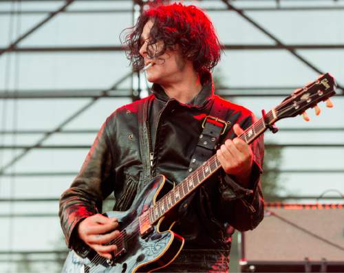 Rick Egan  |  The Salt Lake Tribune

Peter Hayes plays guitar for the Black Rebel Motorcycle Club at theTwilight Concert Series at Pioneer Park, Thursday, July 23, 2015.