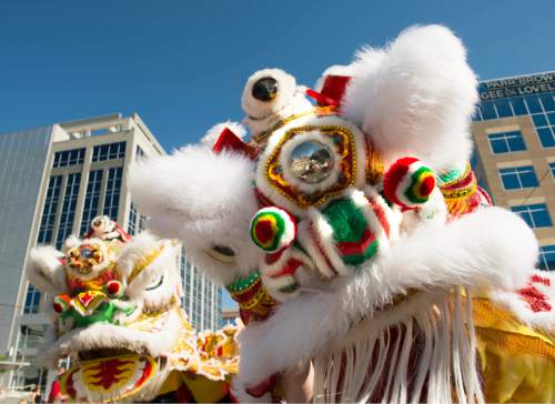 Rick Egan  |  The Salt Lake Tribune

The Utah Chinese Society, dance in Days of '47 parade, Friday, July 24, 2015.