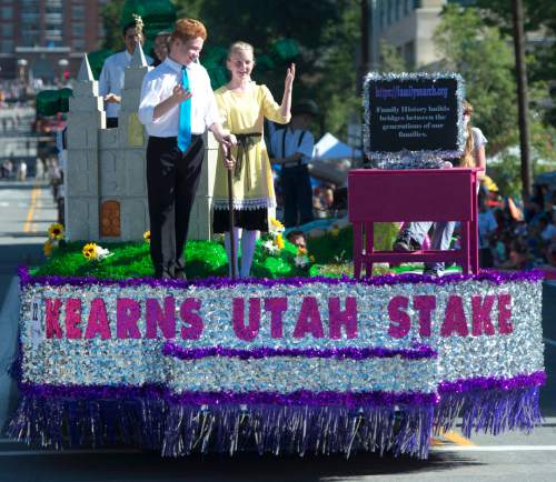 Rick Egan  |  The Salt Lake Tribune

The Kearns Utah Stake, in Days of '47 parade, Friday, July 24, 2015.