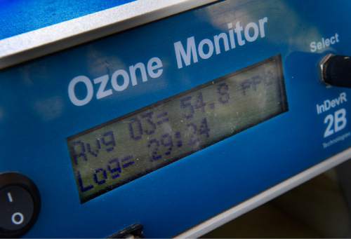 Scott Sommerdorf   |  The Salt Lake Tribune
A readout of ozone data collected by a weather balloon launched near the causeway to Antelope Island, Thursday, July 16, 2015. WSU and the U are conducting a joint study on the impact of the Great Salt Lake on ozone levels on the Wasatch Front. Previous studies have found that salt from the Great Salt Lake contributes to a lot of our wintertime PM 2.5 pollution. The theory is that maybe the lake also contributes to ozone.