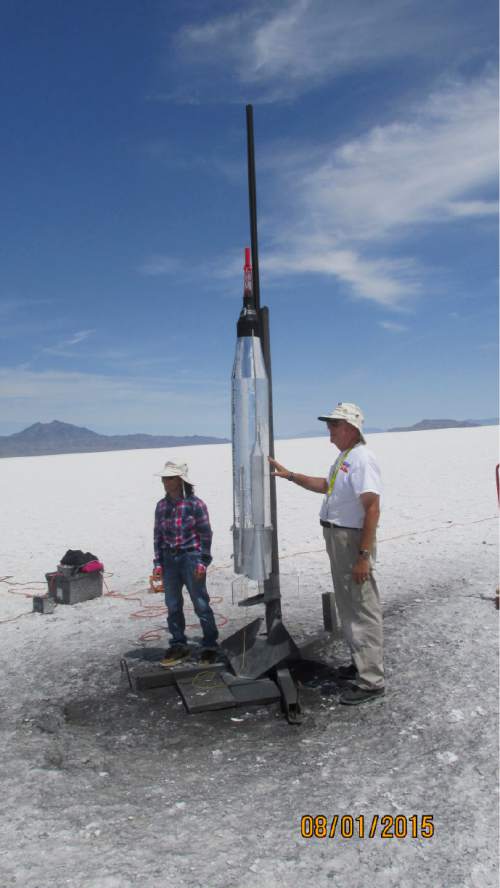 Robert Kirby  |  The Salt Lake Tribune

The 20th annual HellFire rocket launch at the Bonneville Salt Flats.