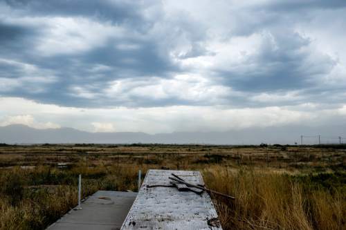 Chris Detrick  |  The Salt Lake Tribune
Land near 7200 West and I-80 in Salt Lake City Tuesday August 11, 2015.  The Prison Relocation Commission unanimously recommended building a new penitentiary west of the Salt Lake City International Airport.