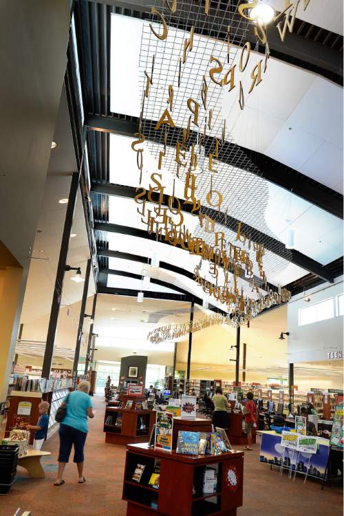 Scott Sommerdorf   |  The Salt Lake Tribune
The "River of Words" in the South Jordan Library, 10673 Redwood Rd, Thursday, July 2, 2015.