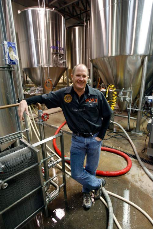 Francisco Kjolseth  |  The Salt Lake Tribune

Dan Burick, brewmaster and general manager of Utah Brewers Cooperative, which creates Wasatch Beers for Squatters and others is a transplant who came to Utah to ski and never left.  Monday, December 12, 2011.