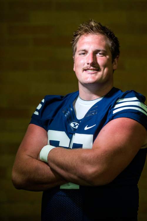 Chris Detrick  |  The Salt Lake Tribune
Brigham Young Cougars wide receiver Mitchell Juergens (87) poses for a portrait Wednesday August 12, 2015.