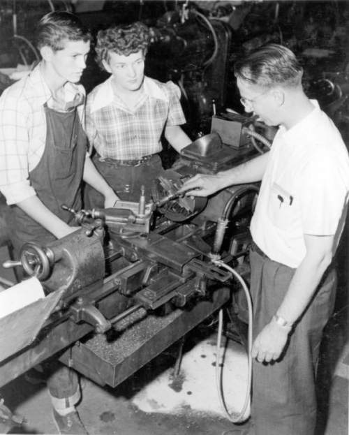 |  Utah State Historical Society

Women maintenance workers at Hill Air Force Base during WWII & Korea.