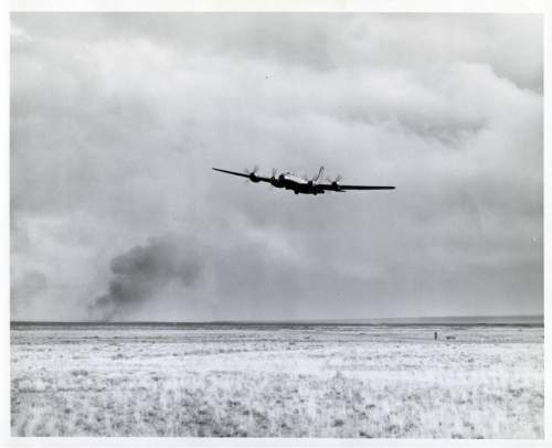 Tribune file photo

This undated photo shows weapons testing at Dugway Chemical Warfare Depot during WWII.