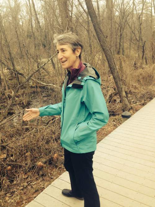 Thomas Burr  |  The Salt Lake Tribune

Interior Secretary Sally Jewell talks about her first year in office -- where she oversees millions of acres of public lands -- during an interview with The Salt Lake Tribune. The interview took place on Theodore Roosevelt Island, a national park in Virginia dedicated to the memory of the 26th U.S. president whose left a legacy of conservation and preservation.