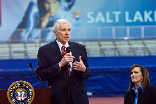 Chris Detrick  |  The Salt Lake Tribune

Lt. Gov. Greg Bell speaks about the formation of a panel to explore an Olympic bid for the 2022 or 2026 Winter Games in Utah at the Utah Olympic Oval in Kearns Wednesday February 8, 2012.