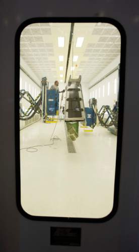 Steve Griffin  |  Tribune file photo

Dave Mark uses a sander to abrade the surface of a horizontal stabilizer fora Boeing 787 Dreamliner as he prepares it for painting at Boeing in Salt Lake City, Thursday, September 3, 2015.