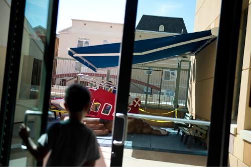 Lennie Mahler  |  The Salt Lake Tribune

A boy walks onto the balcony at Discovery Gateway Children's Museum on Friday, Sept. 25, 2015.