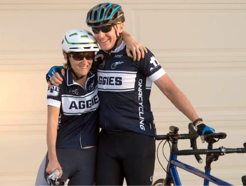 Rick Egan  |  The Salt Lake Tribune

Steve and Becky Andrews love to tandem bike together. Thursday, July 30, 2015.
