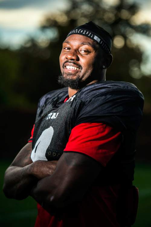 Chris Detrick  |  The Salt Lake Tribune
Utah Ute Tevin Carter poses for a portrait during a practice at the Eccles Football Center Tuesday October 6, 2015.
