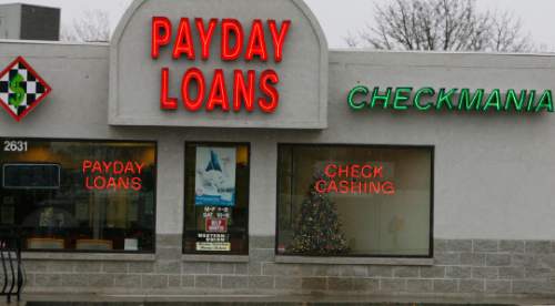 Leah Hogsten  | Tribune file photo
 New state data show the average interest rate on a payday loan in Utah was 482 percent. Also, more than 45,000 Utahns hadn't paid off loans after 10 weeks.