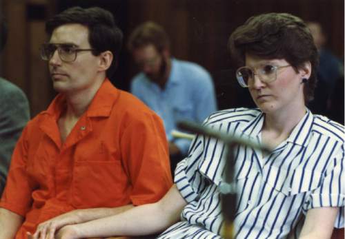 Tribune file photo
Mark and Doralee Hofmann attend board of pardons hearing in this undated photo.