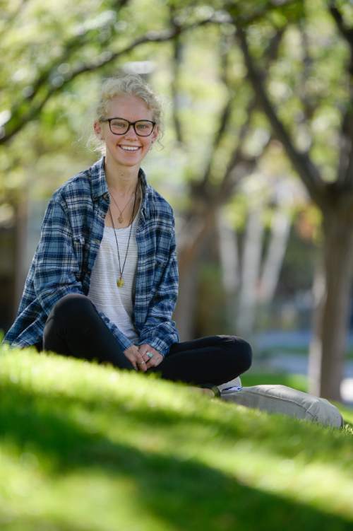 Francisco Kjolseth | The Salt Lake Tribune
Sienna Schied says she will graduate debt-free from Salt Lake Community College next semester largely thanks to a scholarship from the Utah System of Higher Education. The Board of Regents, which governs Utah's eight colleges and universities, hopes to grow the Regents Scholarship program, but the expansion requires approval from the Utah Legislature, which convenes in January.