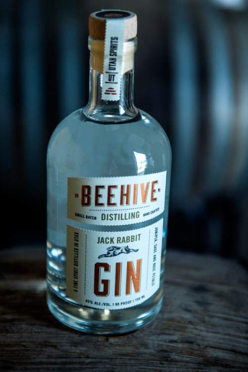 Chris Detrick  |  The Salt Lake Tribune
Beehive Distilling, maker of Jack Rabbit gin, was granted an educational permits from the state. The permit allow customers who have taken an educational tour, a chance to sample the alcohol products made on site.