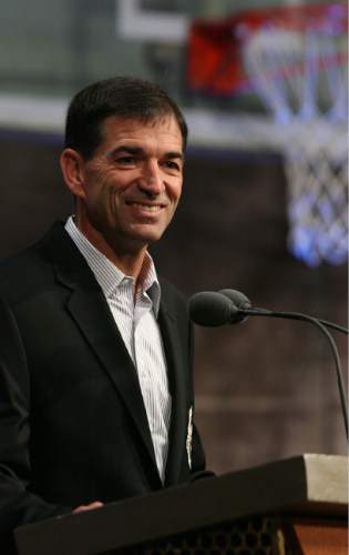 Leah Hogsten | The Salt Lake Tribune

Former Utah Jazz point guard John Stockton talks to reporters before the ceremonies to induct him and coach Jerry Sloan into the Naismith Basketball Hall of Fame on Friday in Springfield, Mass.