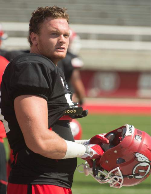 Rick Egan  |  The Salt Lake Tribune

Linebacker, Jason Whittingham (53) during practice at Rice Eccles Stadium, Wednesday, August 6, 2014