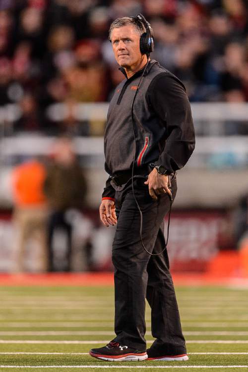 Trent Nelson  |  The Salt Lake Tribune
Utah coach Kyle Whittingham, as the University of Utah hosts Oregon State, NCAA football at Rice-Eccles Stadium in Salt Lake City, Saturday October 31, 2015.