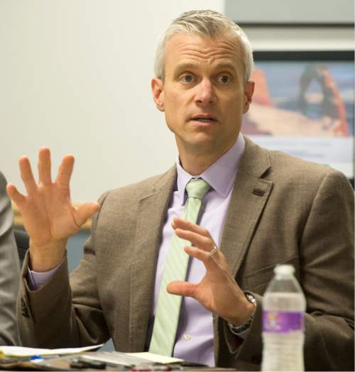 Rick Egan  |  The Salt Lake Tribune

Matt Sibul, Chief Planning Officer for Utah Transit Authority talks about Proposition 1, as the UTA board meets in a committee meeting, Wednesday, November 4, 2015.