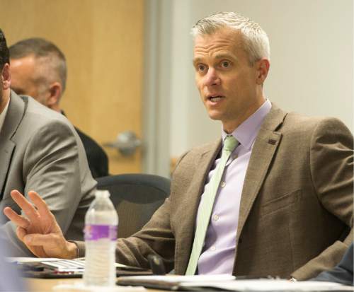 Rick Egan  |  The Salt Lake Tribune

Matt Sibul, Chief Planning Officer for Utah Transit Authority talks about Proposition 1, as the UTA board meets in a committee meeting, Wednesday, November 4, 2015.