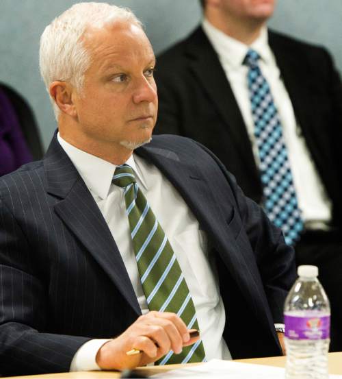 Rick Egan  |  The Salt Lake Tribune

Jerry Benson, intern CEO, The Utah Transit Authority, listens during as the UTA board meets in a committee meeting, Wednesday, November 4, 2015.